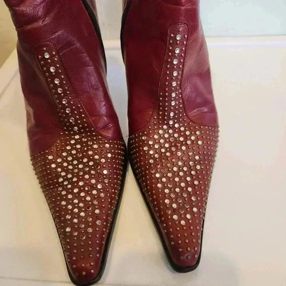 Vintage made in Italy Vaccaro boots with real rhinestones - Picture 9 of 9